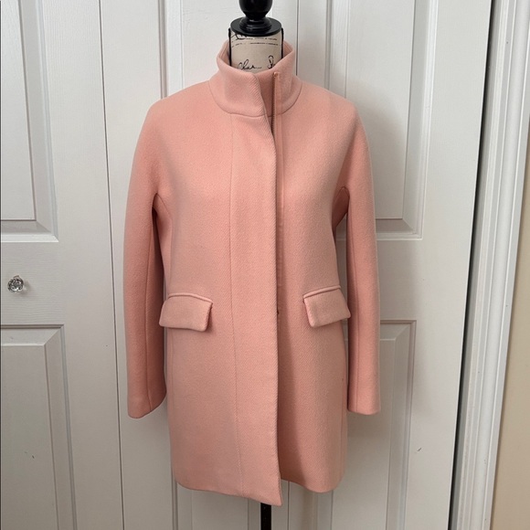 J. Crew Jackets & Blazers - J.Crew Pale pink Nello Gori wool Stadium Cloth Coat Sz 2 4 Small